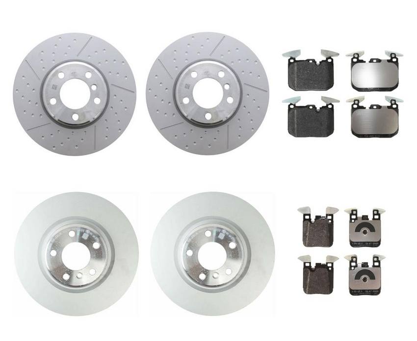 BMW Brake Kit - Pads and Rotors Front &  Rear (340mm/345mm)